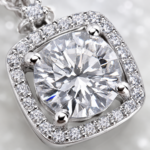 Radiant Cushion Halo Necklace – Timeless Sparkle for Every Moment - Image 3
