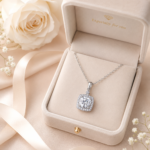 Radiant Cushion Halo Necklace – Timeless Sparkle for Every Moment - Image 5