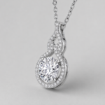 Radiant Twist Halo Necklace – Timeless Sparkle for Every Moment - Image 3