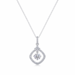 Radiant Teardrop Halo Necklace – Timeless Elegance for Every Moment