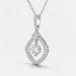 Radiant Teardrop Halo Necklace – Timeless Elegance for Every Moment - Image 3