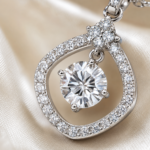 Radiant Teardrop Halo Necklace – Timeless Elegance for Every Moment - Image 4
