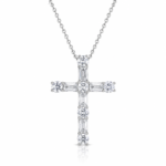 Radiant Diamond Cross Necklace – Elegant Faith & Timeless Sparkle