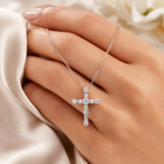 Radiant Diamond Cross Necklace – Elegant Faith & Timeless Sparkle - Image 5