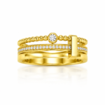 Radiant Double Row Pavé Ring – Elegant Sparkle for Every Moment