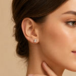 Emerald Cut Diamond Stud Earrings – Elegant Sterling Silver Ear Studs - Image 6