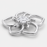 Sparkling Floral Blossom Necklace – Elegant Open Flower Pendant - Image 3