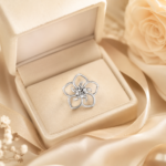 Sparkling Floral Blossom Necklace – Elegant Open Flower Pendant - Image 5