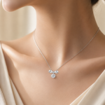 Bow Tie Pendant Necklace – Elegant Sterling Silver Necklace with Sparkling Stone - Image 2