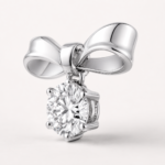 Bow Tie Pendant Necklace – Elegant Sterling Silver Necklace with Sparkling Stone - Image 3