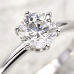 Classic Round Solitaire Ring – White Gold Plated Engagement & Promise Ring | Sunshine Jewelry - Image 3