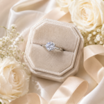 Classic Round Solitaire Ring – White Gold Plated Engagement & Promise Ring | Sunshine Jewelry - Image 6