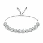 Radiant Pavé Disc Bracelet – Elegant Sparkle for Every Moment