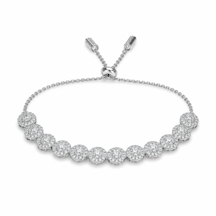 Radiant Pavé Disc Bracelet – Elegant Sparkle for Every Moment