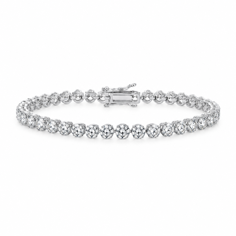 Classic Tennis Bracelet – White Gold Plated Sparkling Jewelry Gift | Sunshine Jewelry