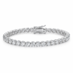Classic Tennis Bracelet – White Gold Plated Sparkling Jewelry Gift | Sunshine Jewelry - Image 3