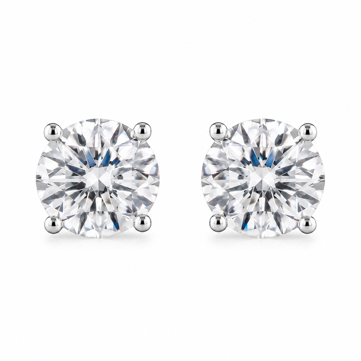 ChatGPT Image 2026年6月6日 15_11_41 (2) Classic Round Solitaire Stud Earrings – White Gold Plated Jewelry Gift - Image 1