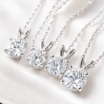 Classic Six-Prong Moissanite Necklace Set – 1ct to 5ct - Image 3