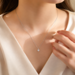 Classic Six-Prong Moissanite Necklace Set – 1ct to 5ct - Image 5