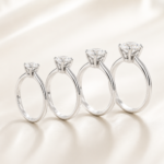 Classic Six-Prong Moissanite Ring Set – 1ct to 5ct - Image 3
