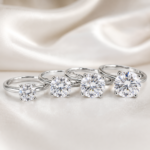 Classic Six-Prong Moissanite Ring Set – 1ct to 5ct - Image 4