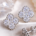 Set Round Stud Moissanite Jewelry set - E17494-SETS – Image 3