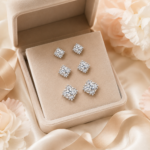 Set Round Stud Moissanite Jewelry set - E17494-SETS – Image 6