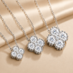 Round Moissanite Pendant Necklace Set – 2.5mm, 3.0mm & 3.5mm - Image 3