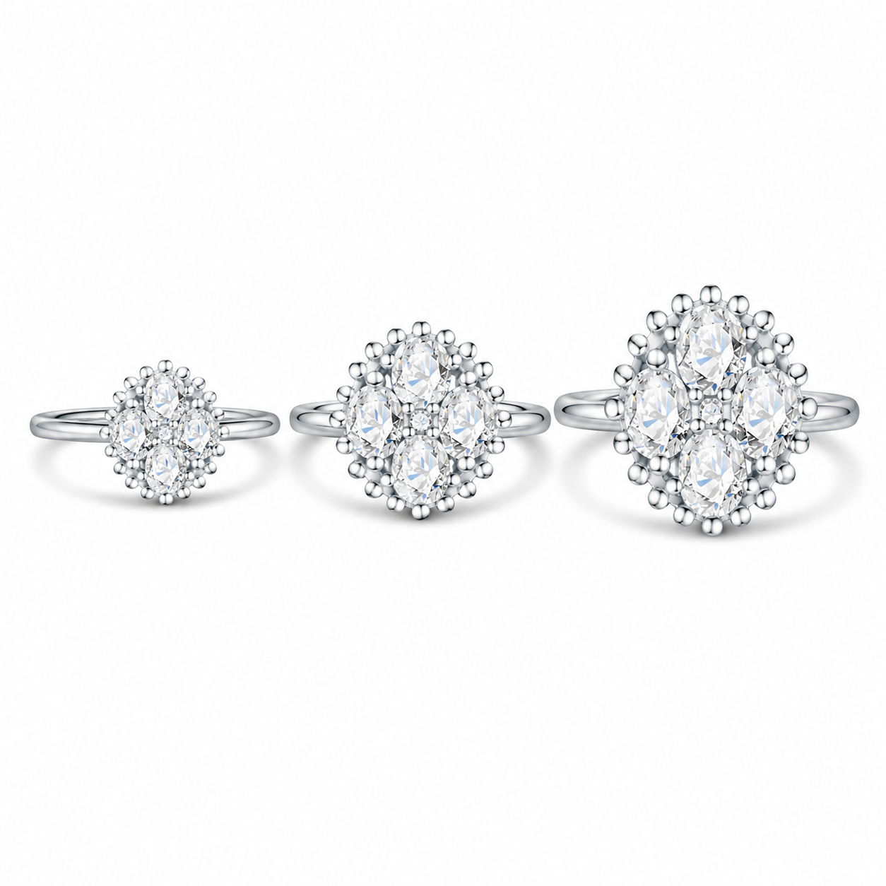 ChatGPT Image 2026年6月9日 18_35_56 (2) Round Moissanite Ring Set – 2.5mm, 3.0mm & 3.5mm - Image 1