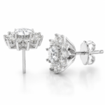 Radiant Bloom Moissanite Stud Earrings - Image 3