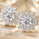 Radiant Bloom Moissanite Stud Earrings - Image 5