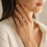 Clover Flower Moissanite Ring in 925 Sterling Silver - Image 2