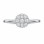 Clover Flower Moissanite Ring in 925 Sterling Silver