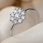 Clover Flower Moissanite Ring in 925 Sterling Silver - Image 4