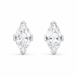 Marquise Moissanite Stud Earrings in 925 Sterling Silver
