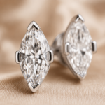 Marquise Moissanite Stud Earrings in 925 Sterling Silver - Image 4