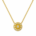 Sunburst Moissanite Pendant Necklace in 925 Sterling Silver
