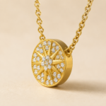 Sunburst Moissanite Pendant Necklace in 925 Sterling Silver - Image 4