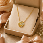 Sunburst Moissanite Pendant Necklace in 925 Sterling Silver - Image 5