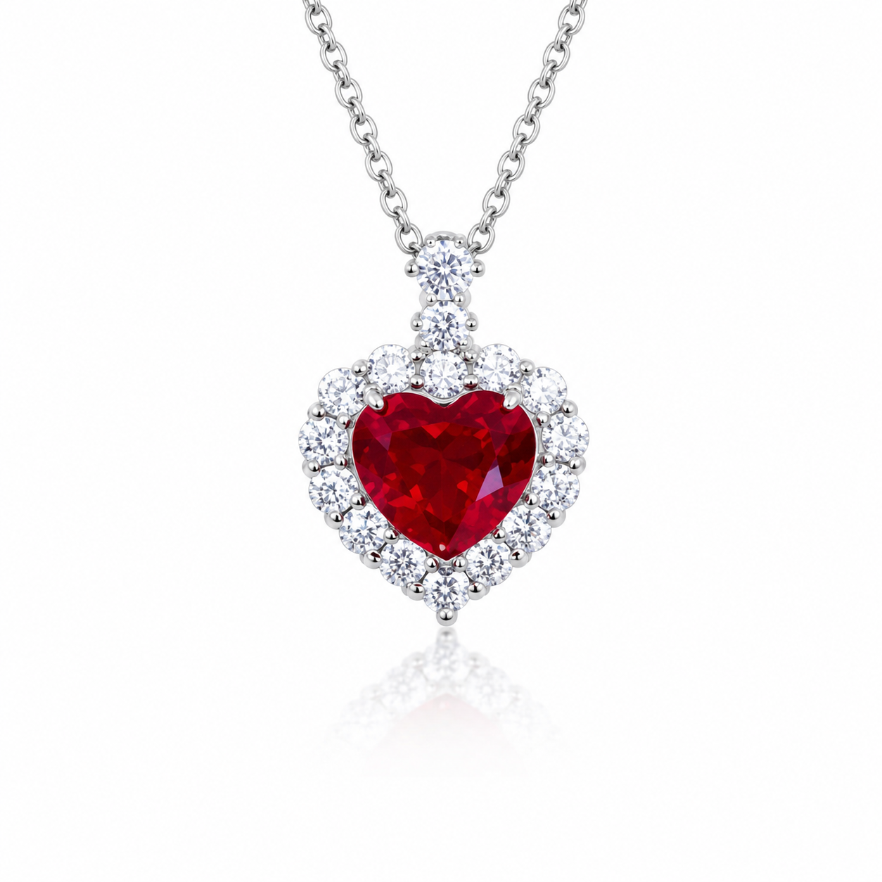 ChatGPT Image 2026年7月16日 16_28_04 (1) Red Gemstone Heart Pendant Necklace – Image 1