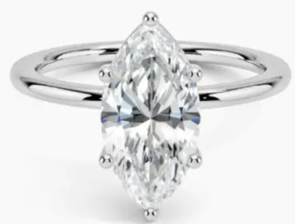Minimal Marquise 0.5CT Moissanite Ring – JG008