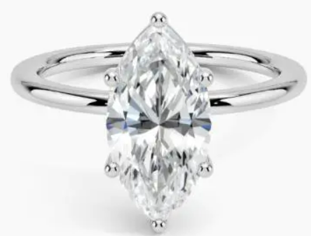 Minimal Marquise 0.5CT Moissanite Ring – JG008
