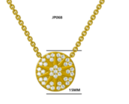 Sparkling Sun Moissanite Necklace – JP068