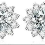 Sunflower Halo 0.5CT+0.5CT Moissanite Earrings – ME008