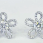 Floral 0.5CT Moissanite Earrings – ME049