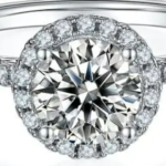Luxury Round Halo 2CT Moissanite Ring – MG004