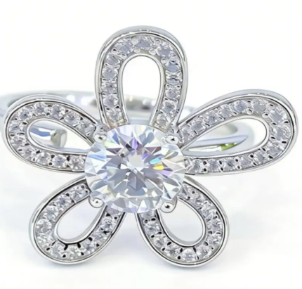 Floral 1CT Moissanite Ring – MK068