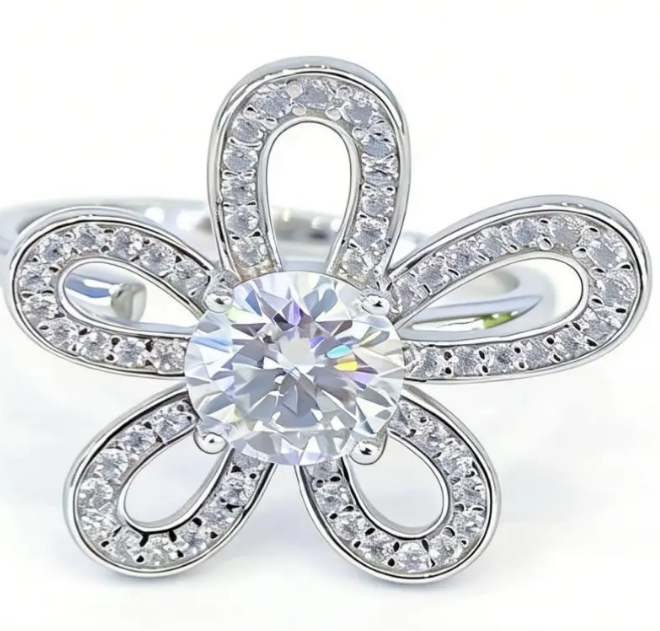 Floral 1CT Moissanite Ring – MK068
