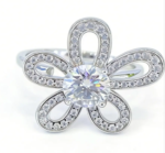 Floral 1CT Moissanite Ring – MK068 - Image 2