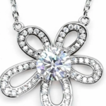 Floral 1CT Moissanite Necklace – MN096
